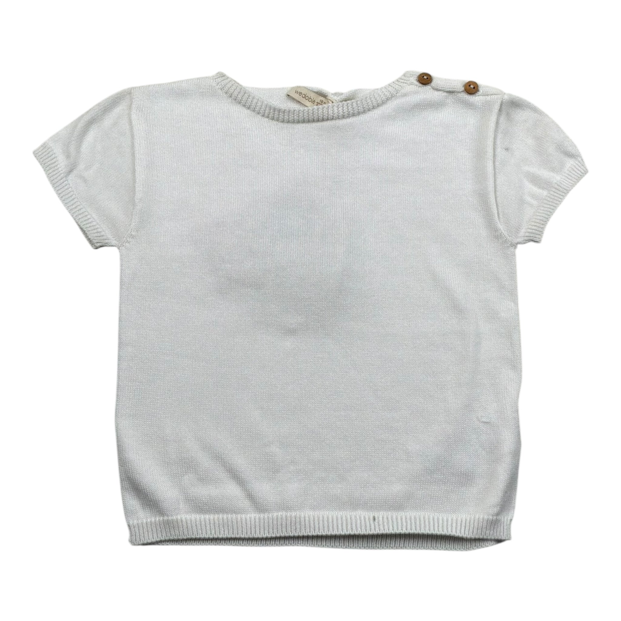 Wedoble T-Shirt Girocollo Tinta Unita per Neonato V2503302C PANNA WEDOBLE 