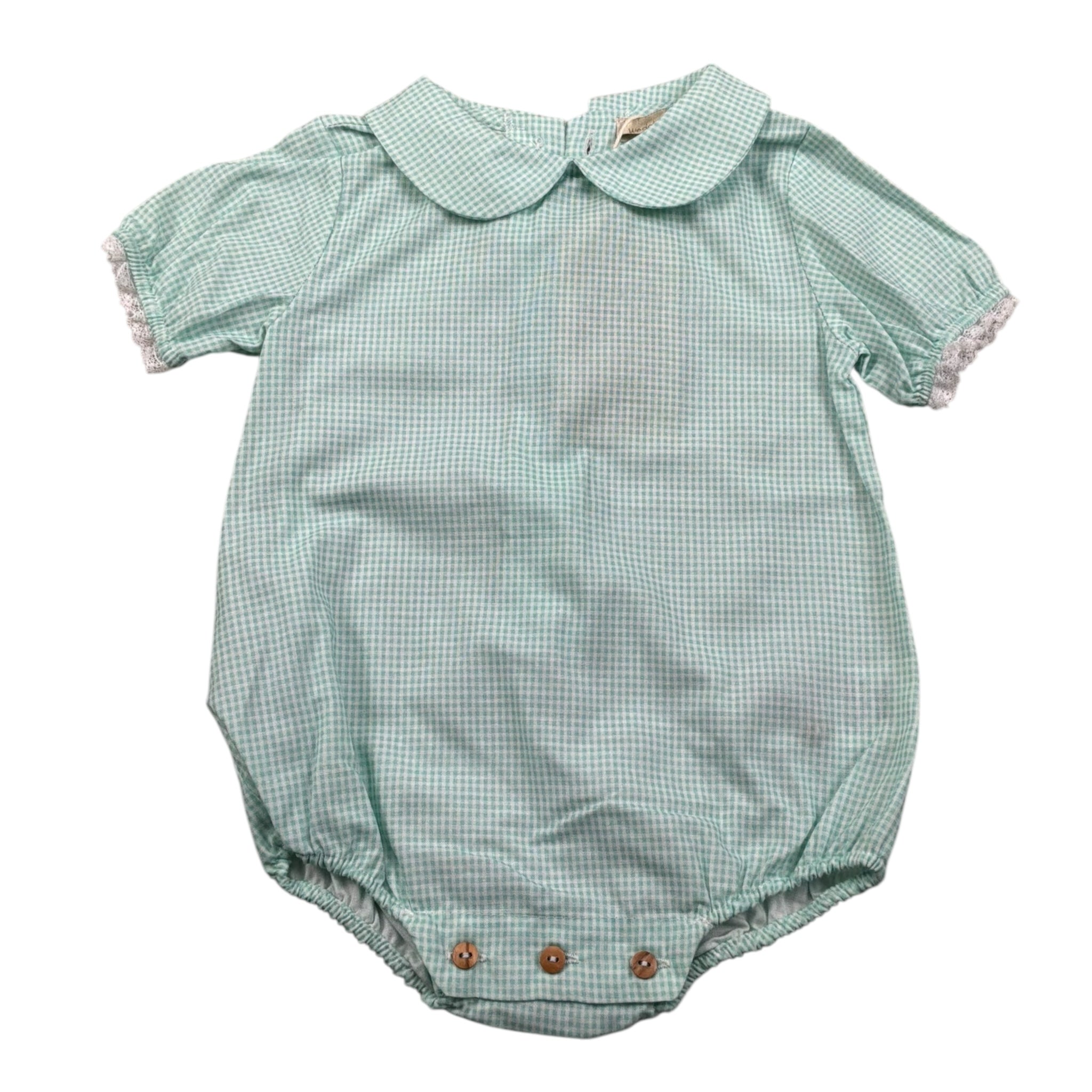 Wedoble Body Mezza Manica Fantasia Quadretti per Neonata V2505916X VERDE ACQUA WEDOBLE 