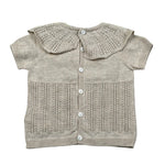 Wedoble T-Shirt Tinta Unita con Colletto Traforato per Neonata V2506302B BEIGE WEDOBLE 