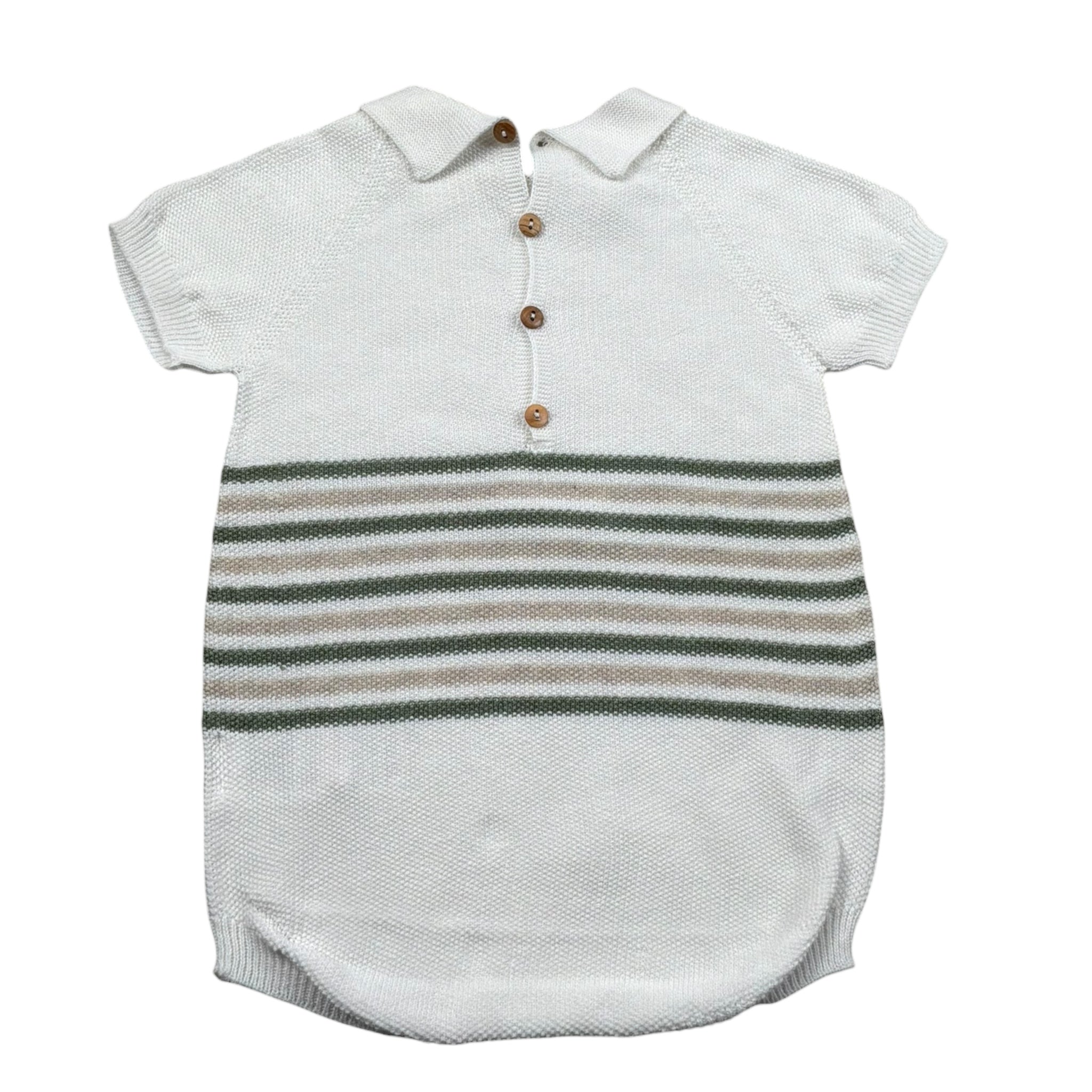 Wedoble Pagliaccetto Mezza Manica Tinta Unita per Neonato V2507305R PANNA WEDOBLE 