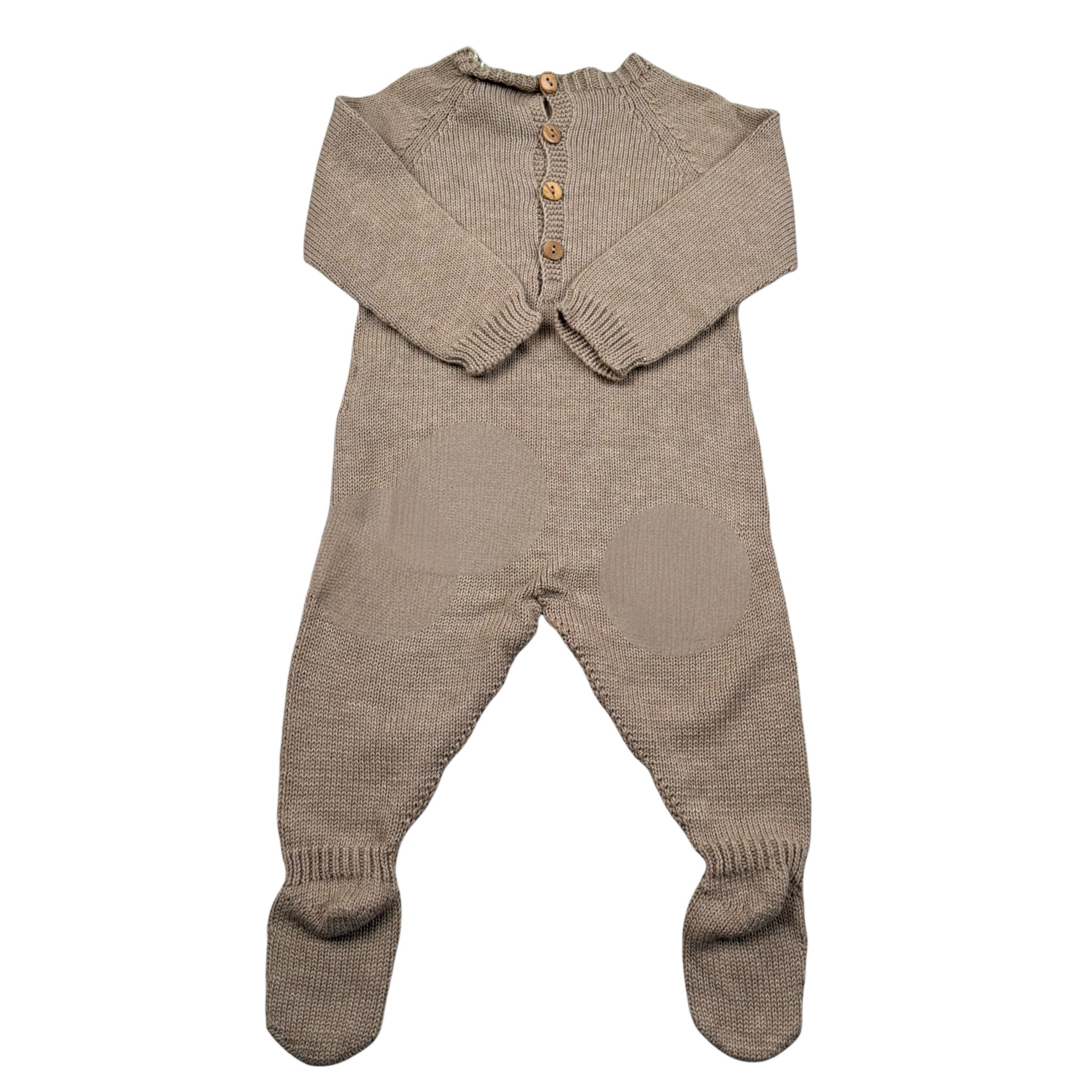 Wedoble Tutina Manica Lunga Tinta Unita con Trafori per Neonato V2507346A BEIGE WEDOBLE 