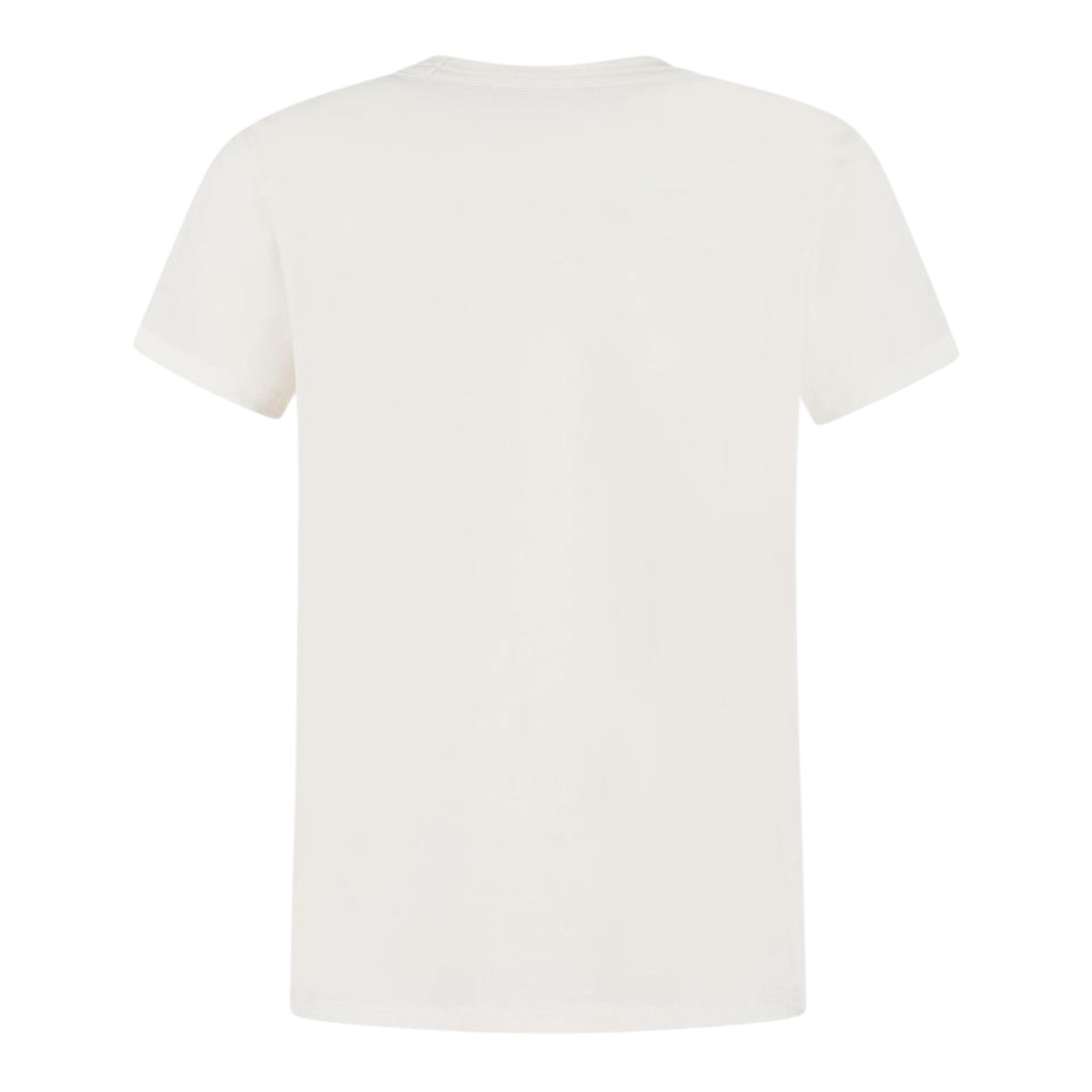 Woolrich T-Shirt Girocollo Tinta Unita con Logo per Bambino CFWKET0140MRUT PANNA WOOLRICH 