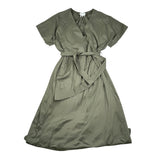 Xacus Abito Mezza Manica Tinta Unita per Bambina 15127 VERDE XACUS 