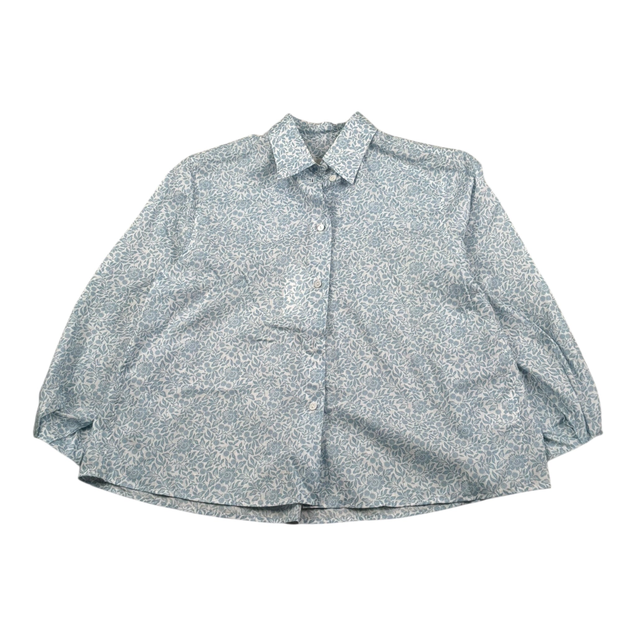 Xacus Camicia Manica Lunga Tinta Unita per Bambina 85570 BIANCO/AZZURRO XACUS 