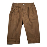 Yes London Pantalone Tinta Unita con Elastico In Vita per Neonato JR3035N MARRONE YES LONDON 