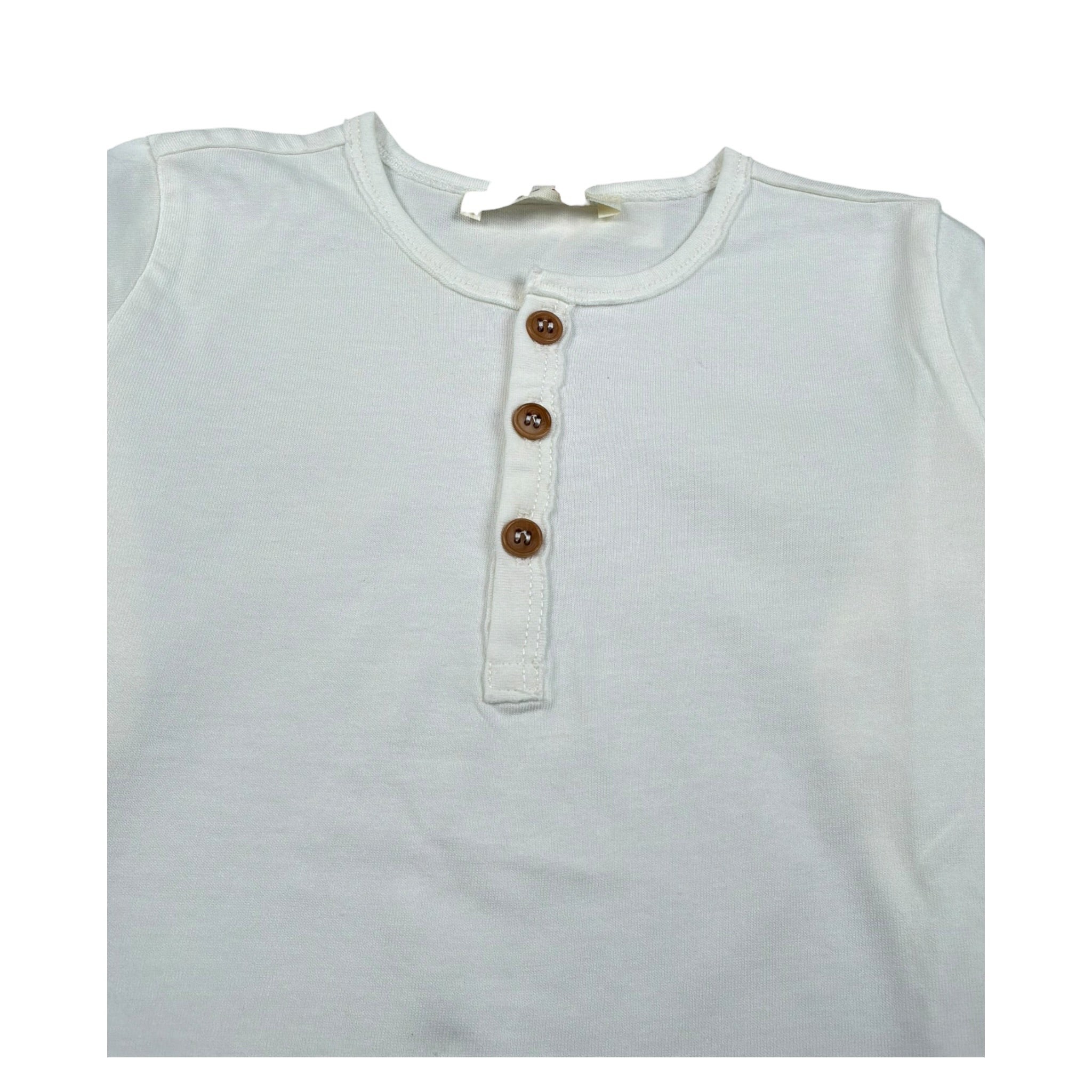 Zhoe & Tobiah Shirt Tinta Unita con Bottoni per Bambino BSE11MJ PANNA ZHOE & TOBIAH 