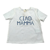 Zhoe & Tobiah T-Shirt Girocollo Tinta Unita con Stampa per Neonato BSE9B PANNA ZHOE & TOBIAH 