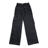 TO be too pantalone tinta unita modello cargo a palazzo Nero per Bambina TFJF24P509 NERO TO be too 