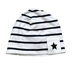 Le Bebe' Cappello Tinta Unita con Fantasia A Righe per Neonato LBB4043 BIANCO LE BEBE' 