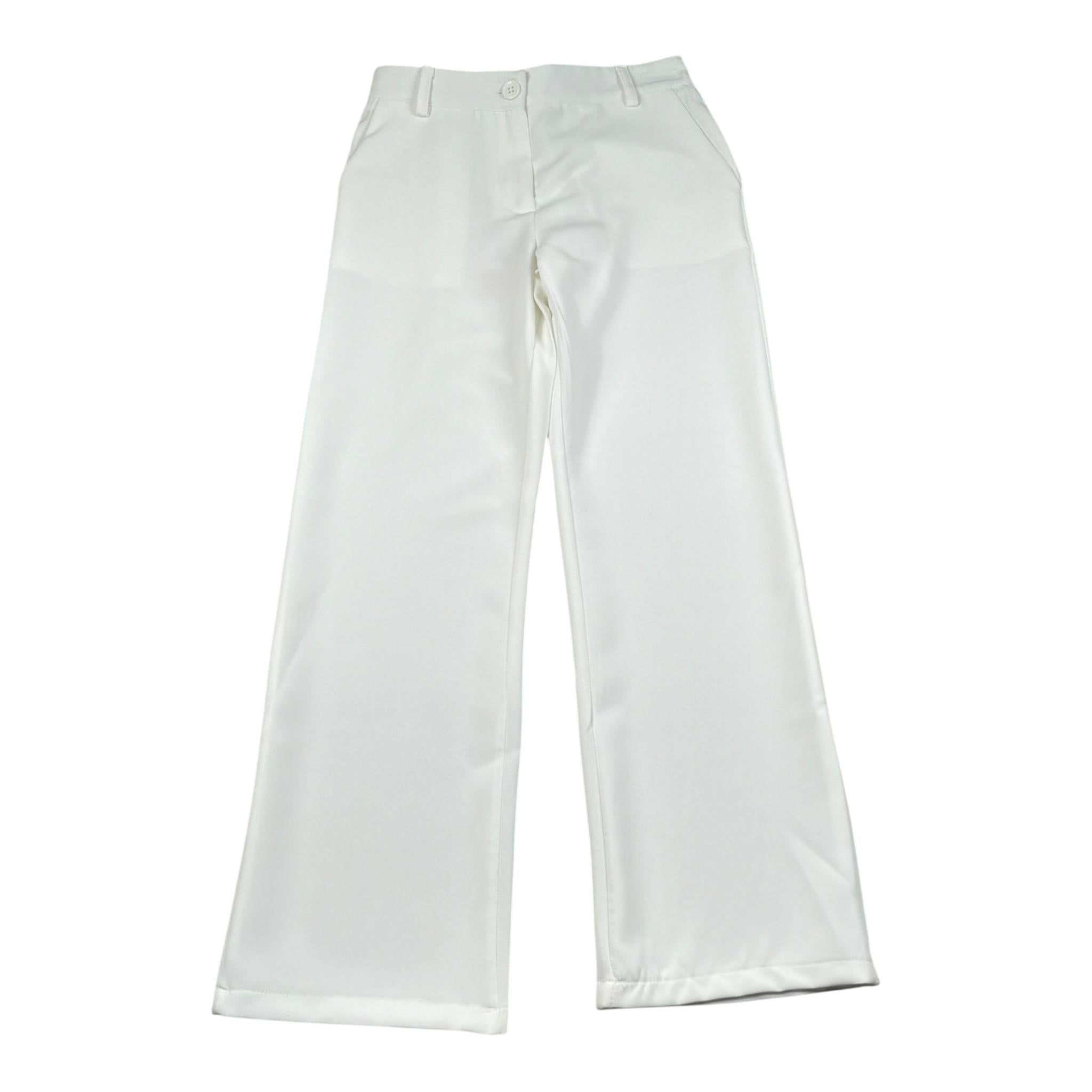 Kaos Pantalone Tinta Unita con Elastico In Vita per Bambina KS112 BIANCO KAOS 