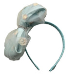 Daga Collection Plain Headband With Blue Bow For Girls