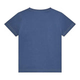 Guess T-Shirt Girocollo Tinta Unita con Stampa per Bambino N5RI15K8HM4XJ BLU GUESS 