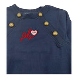 PHILOSOPHY felpa chiusa girocollo tinta unita con stampa in contrasto Blu per Bambina PFFE019 BLU PHILOSOPHY 