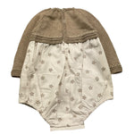 PAZ RODRIGUEZ pagliaccetto manica lunga bicolore Beige per Neonata 005121902 BEIGE PAZ RODRIGUEZ 