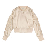 Twinset Plain Zip Up Sweatshirt Beige For Girls