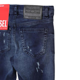 Diesel Jeans tinta unita con Girovita Regolabile Blu per Bambino J00813 BLU DIESEL 