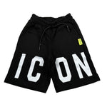 Icon Bermuda In Felpa Tinta Unita con Logo per Bambino IBSH00491 NERO ICON 