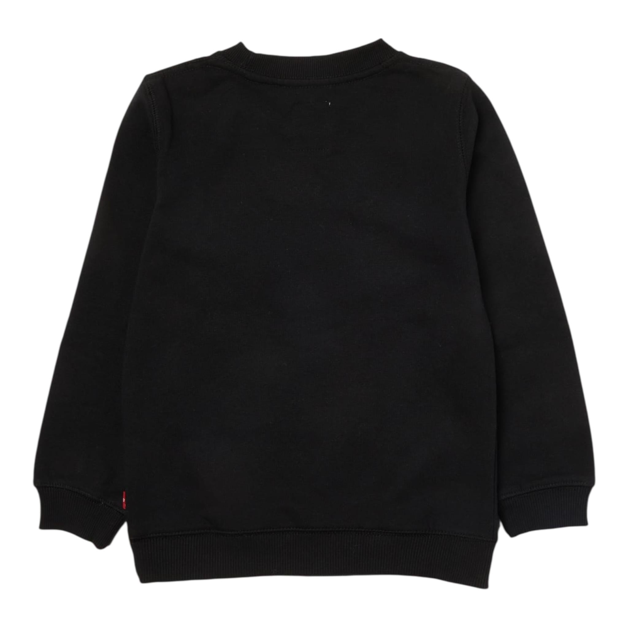 LEVI'S felpa chiusa girocollo tinta unita con stampa logo Nero per Bambino 8E9079 NERO LEVI'S 
