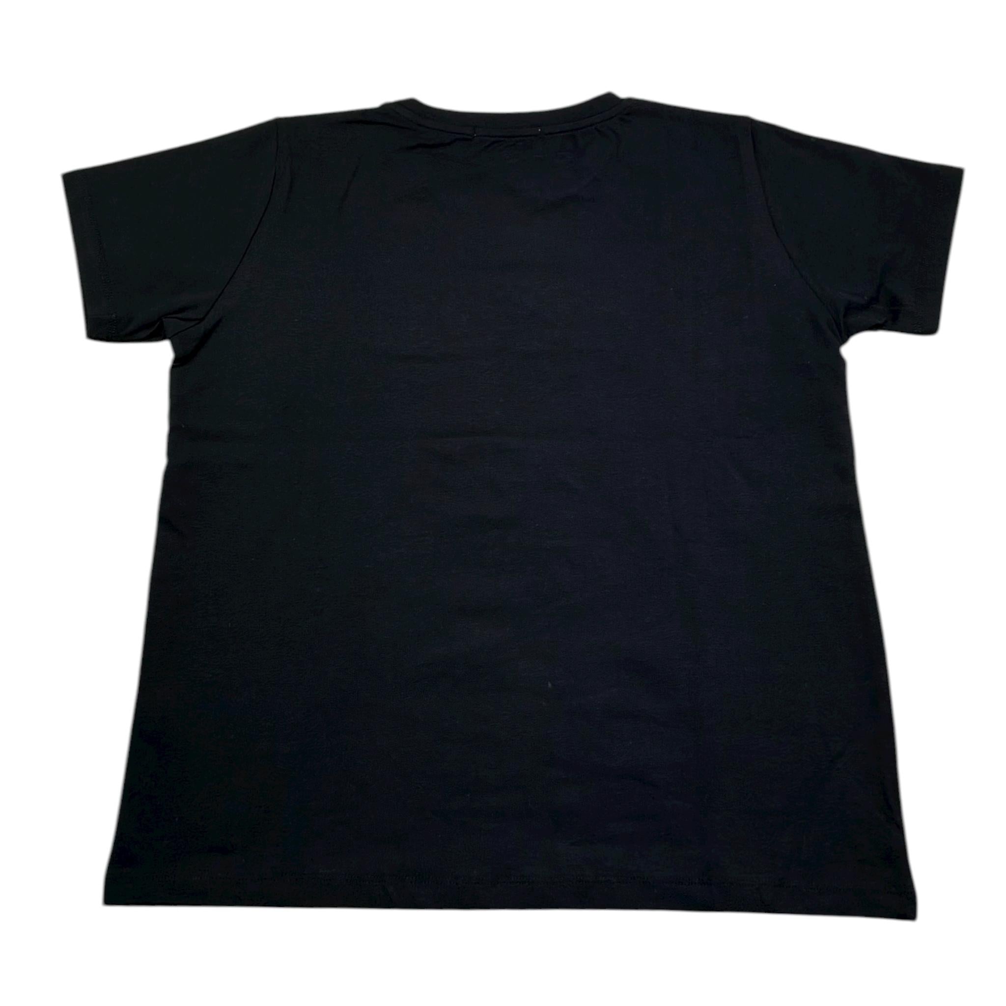 Gaelle T-Shirt Girocollo Tinta Unita con Logo per Bambina 2746M00337 NERO GAELLE 