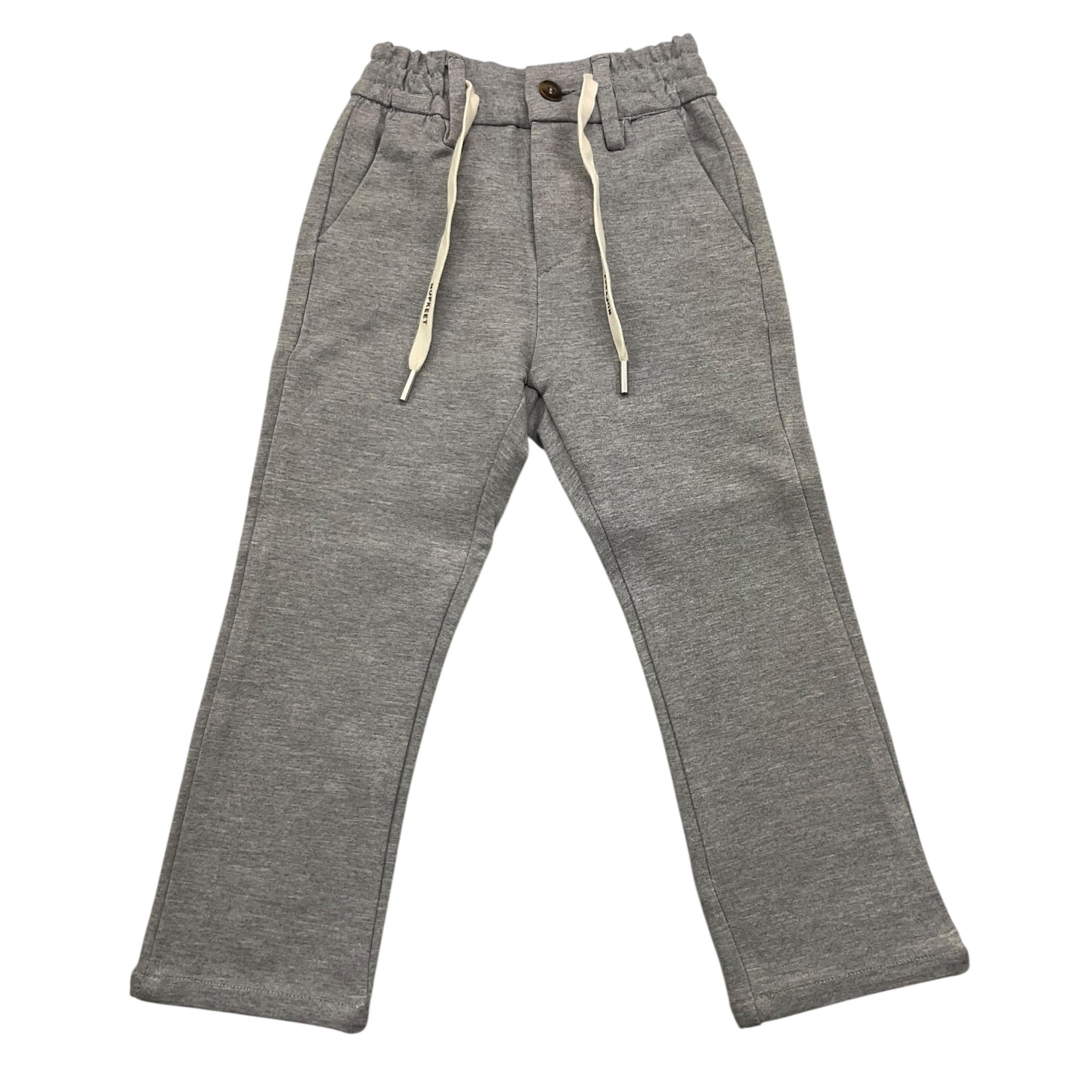 NUPKEET pantalone tinta unita cn elastico in vita Grigio per Bambino 34NK561 GRIGIO NUPKEET 