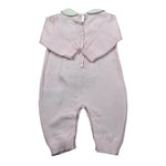 Nanan Tutina Manica Lunga Tinta Unita con Ricami per Neonata E2440201R ROSA NANAN 