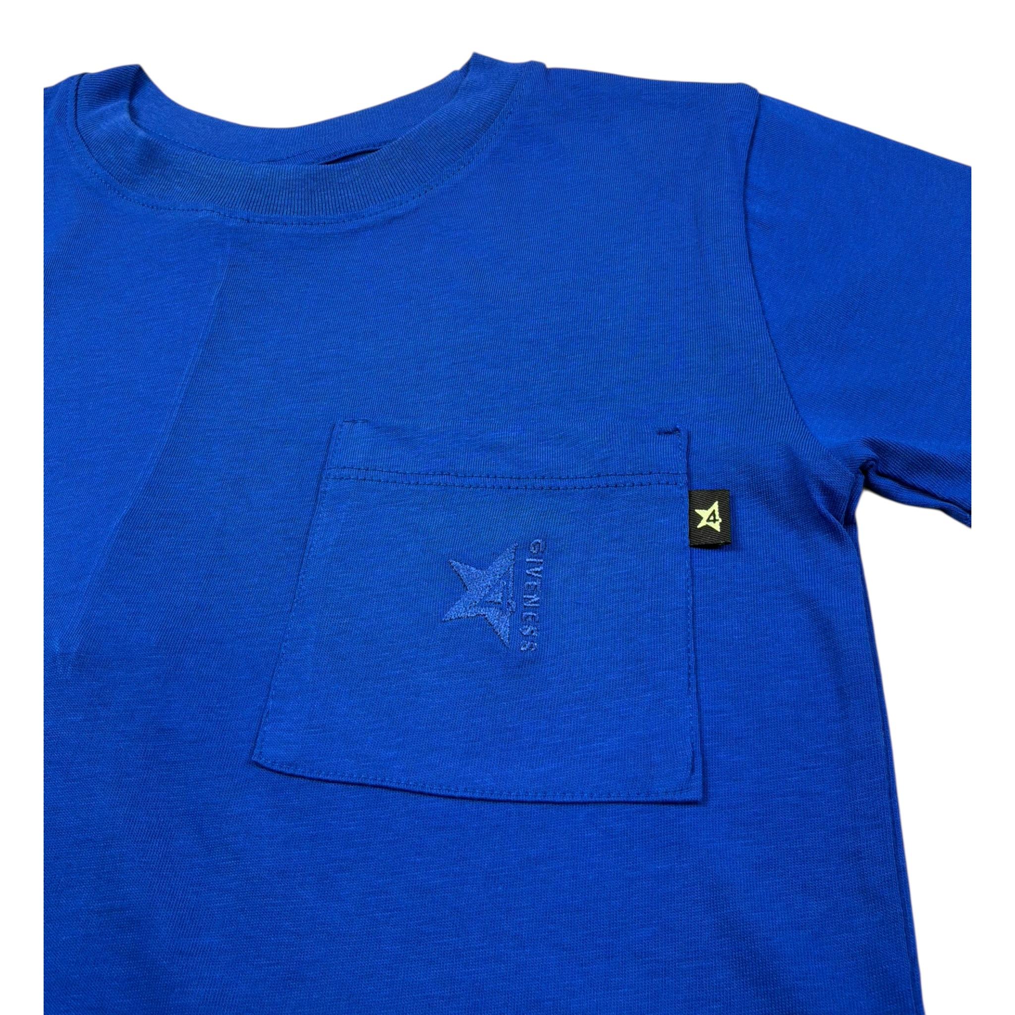 4Giveness T-Shirt Tinta Unita Girocollo per Bambina FGCB4077 COBALTO 4GIVENESS 