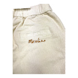 MOSCHINO pantalone tinta unita in camoscio Crema per Bambino HDP05W CREMA MOSCHINO 