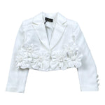 Fun & Fun Giacca Tinta Unita con Applicazioni per Bambina FNCBJK00989X BIANCO FUN & FUN 