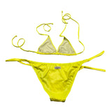 Matinée Costume 2 Pezzi Triangolo-Slip Tinta Unita  per Bambina CC3020 GIALLO MATINÉE 
