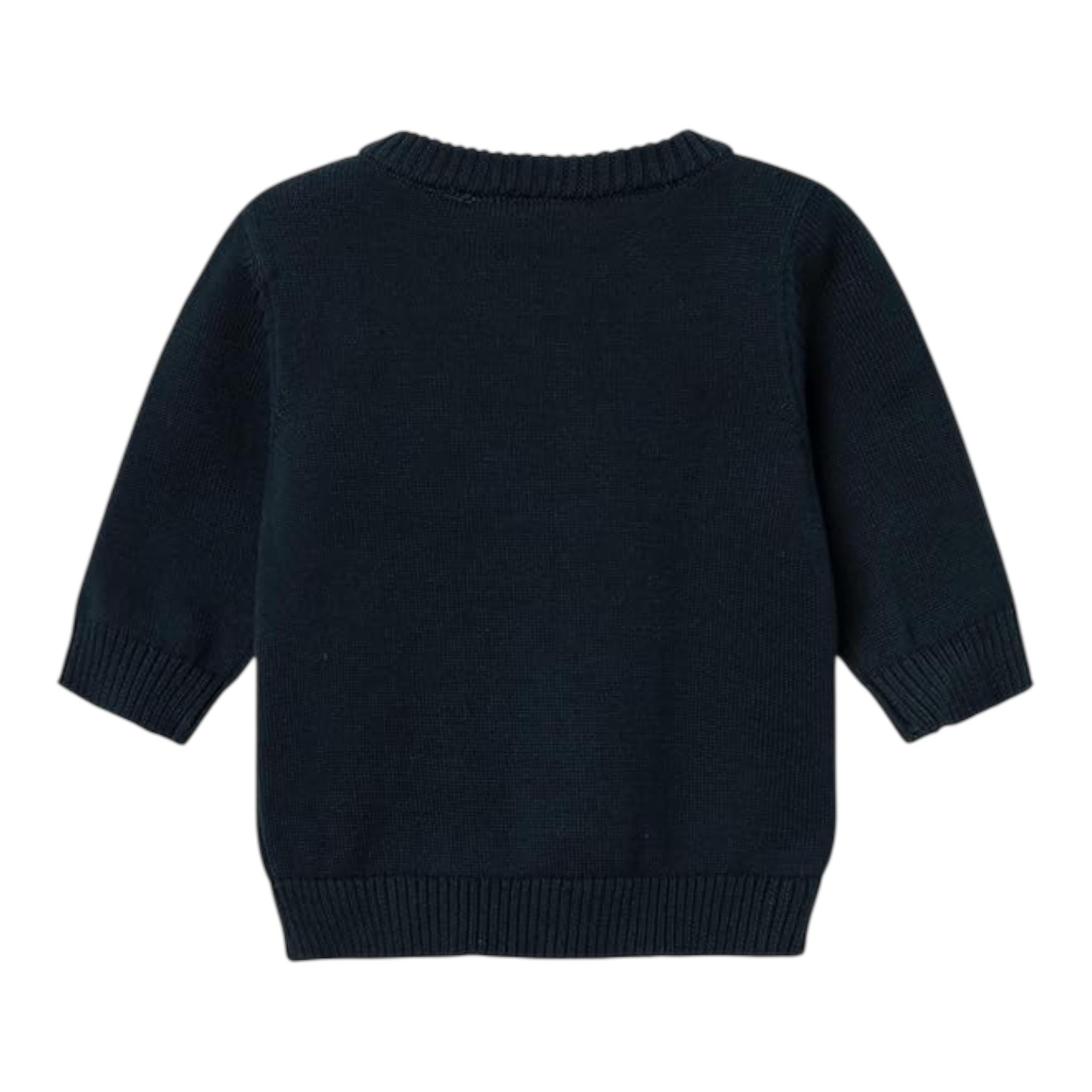 NAME.IT maglia girocollo tinta unita con bassotto Blu per Neonato 13231239X BLU NAME.IT 