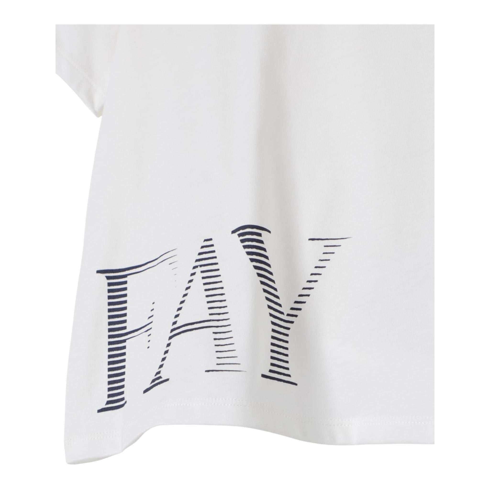 Fay T-Shirt Girocollo con Stampa Tinta Unita per Bambina FW8P01 BIANCO FAY 