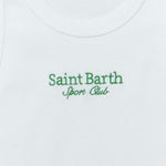 Saint Barth Canotta Tinta Unita con Stampa per Bambina BLUE002 BIANCO SAINT BARTH 