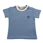 Trussardi T-Shirt Tinta Unita con Stampa per Neonato TIP25045TSX AZZURRO TRUSSARDI 