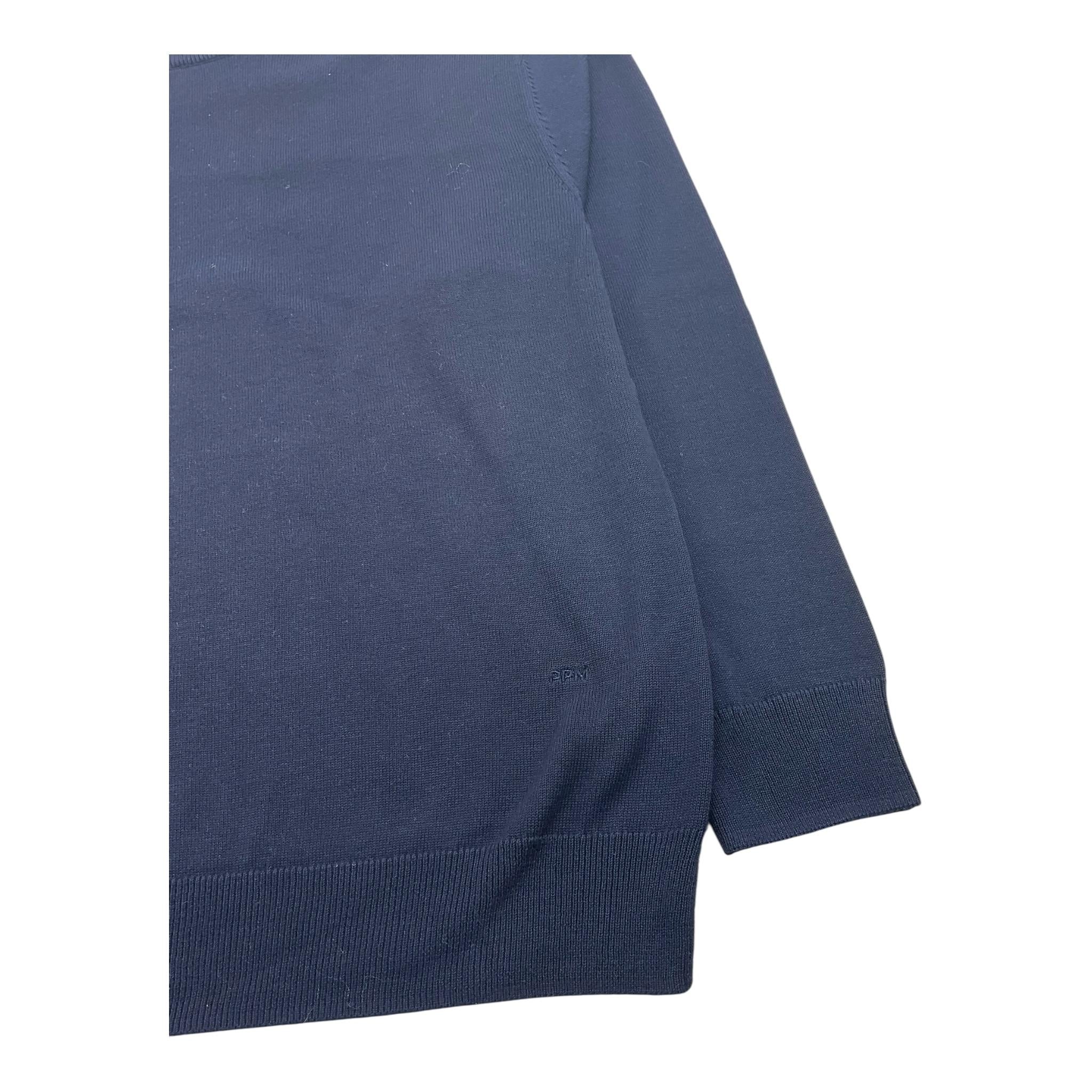maglia girocollo tinta unita PP3984 BLU PAOLO PECORA 