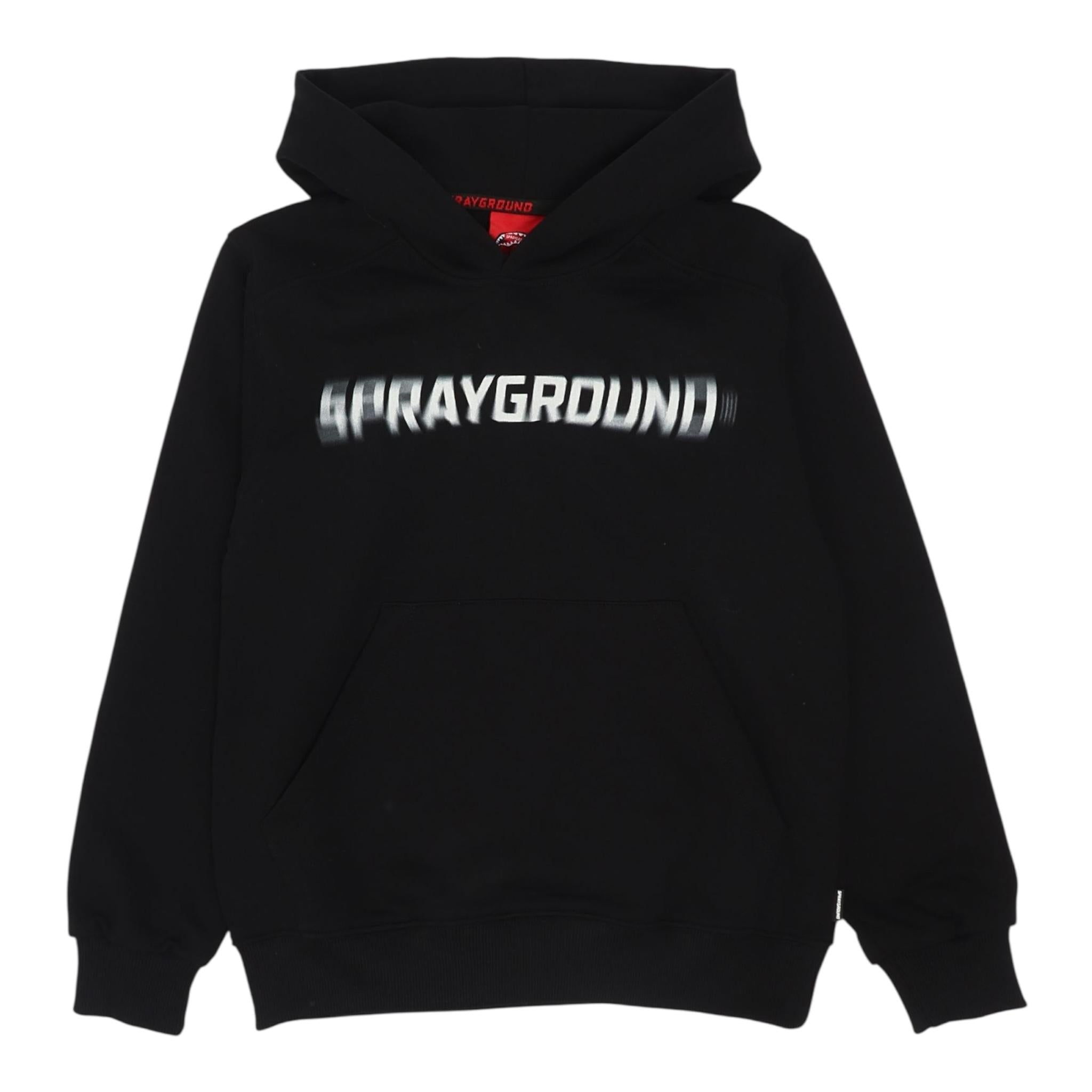 SPRAYGROUND felpa chiusa con cappuccio tinta unita con logo Nero per Bambino SPY1161BLK NERO SPRAYGROUND 