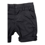 Daniele Alessandrini Bermuda Solid Color With Adjustable Waist Black For Newborn