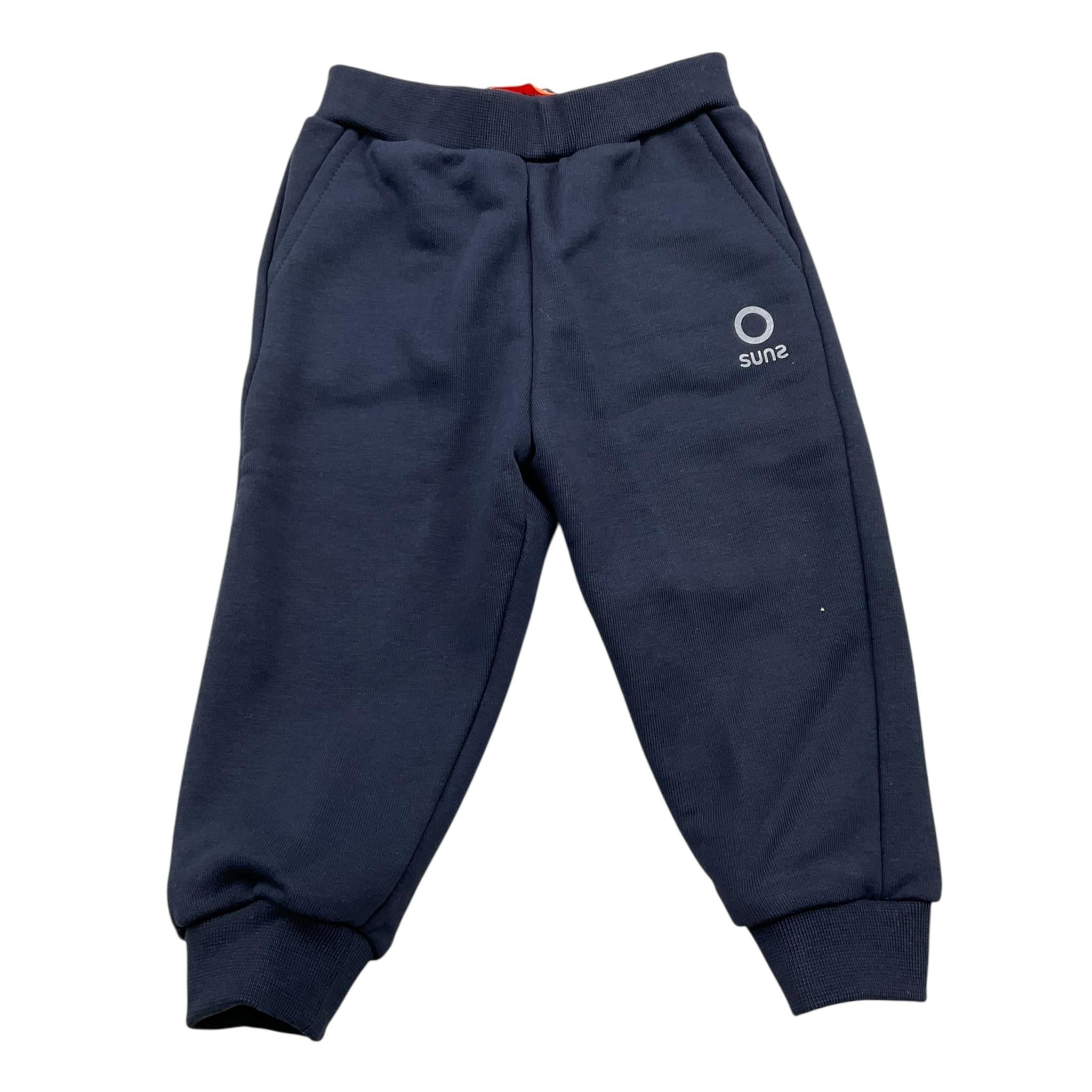SUNS  completo 2 pezzi felpa-pantalone tinta unita Blu per Neonato COMS5303UB BLU SUNS 
