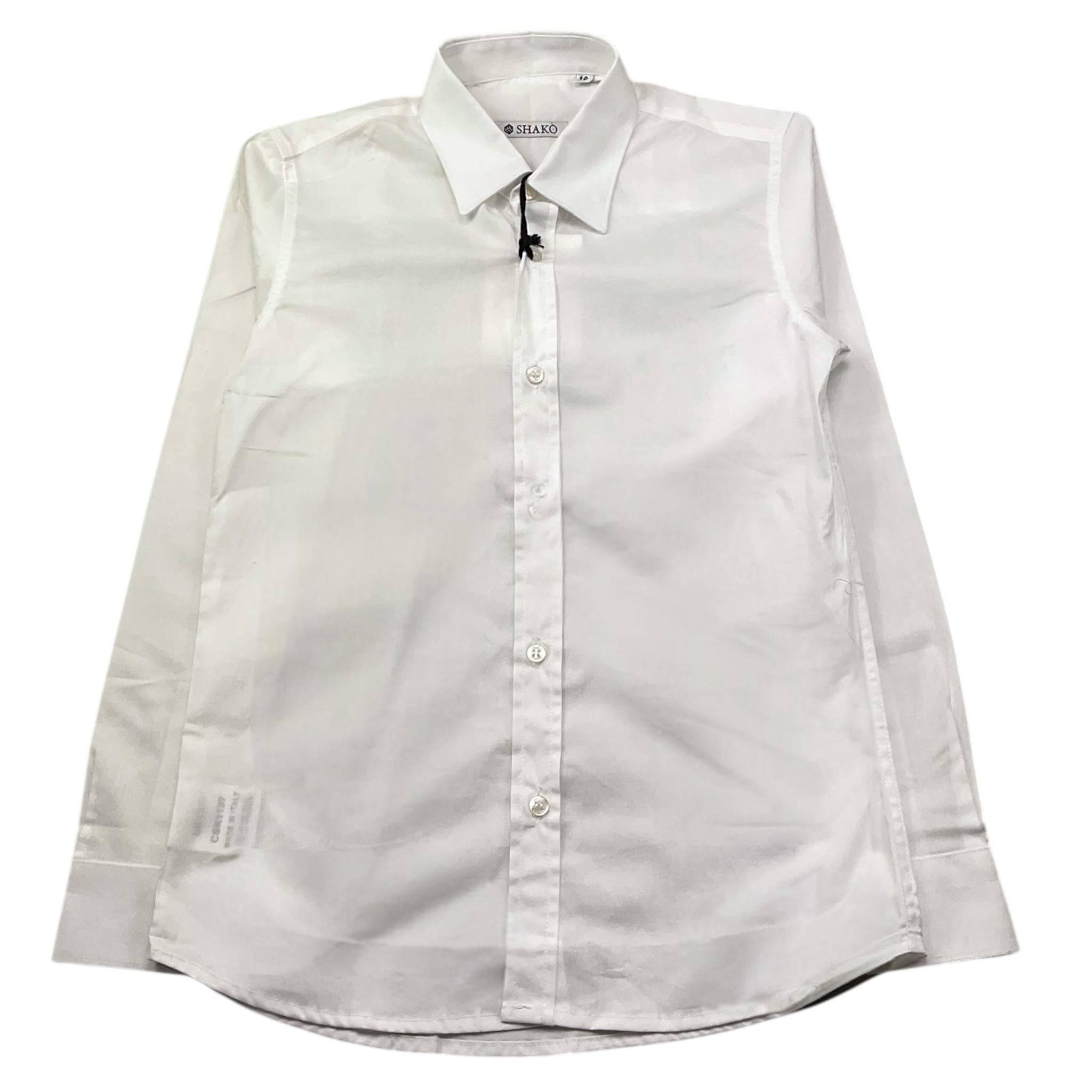 Shako' Camicia Manica Lunga Tinta Unita per Bambino CSK1237J BIANCO SHAKO' 