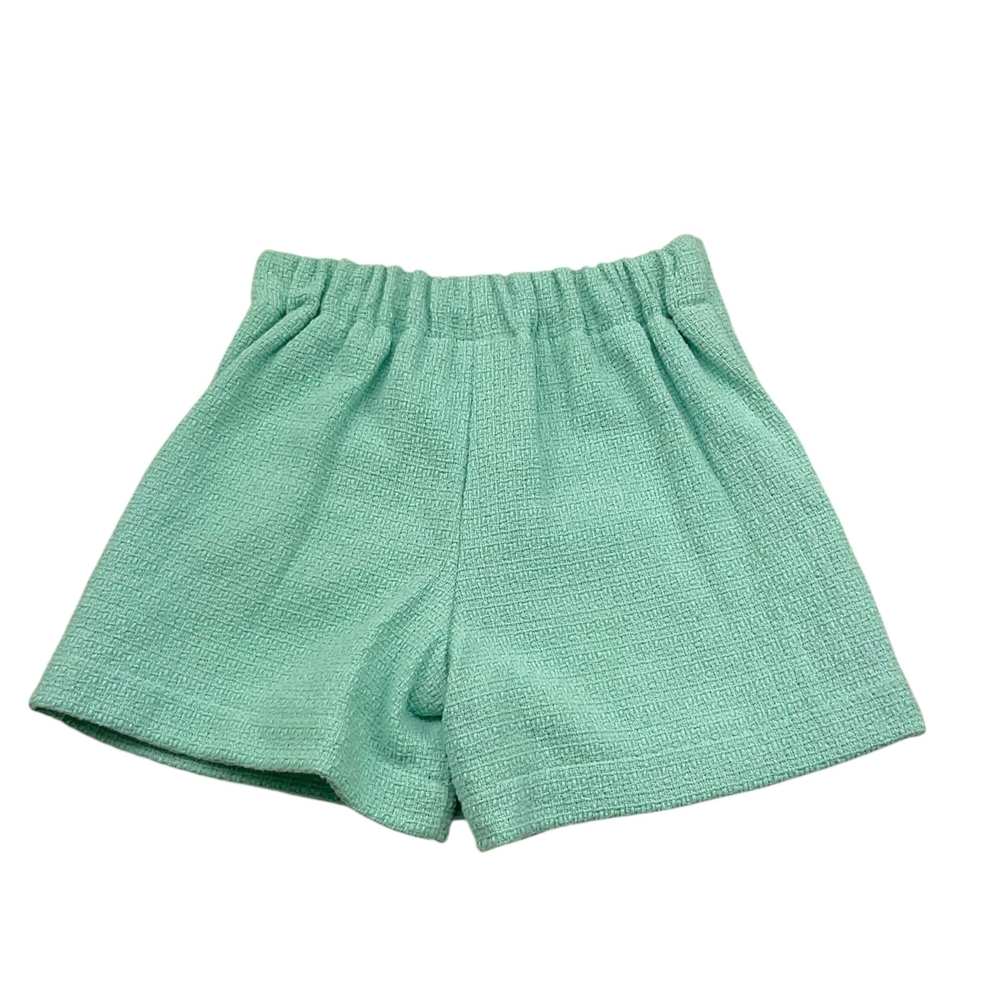 Janice Short Tinta Unita Modello Gonna per Bambina JN521R VERDE ACQUA JANICE 