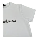 Daniele Alessandrini T-Shirt Girocollo Tinta Unita con Stampa per Bambino 1236M00158 BIANCO DANIELE ALESSANDRINI 