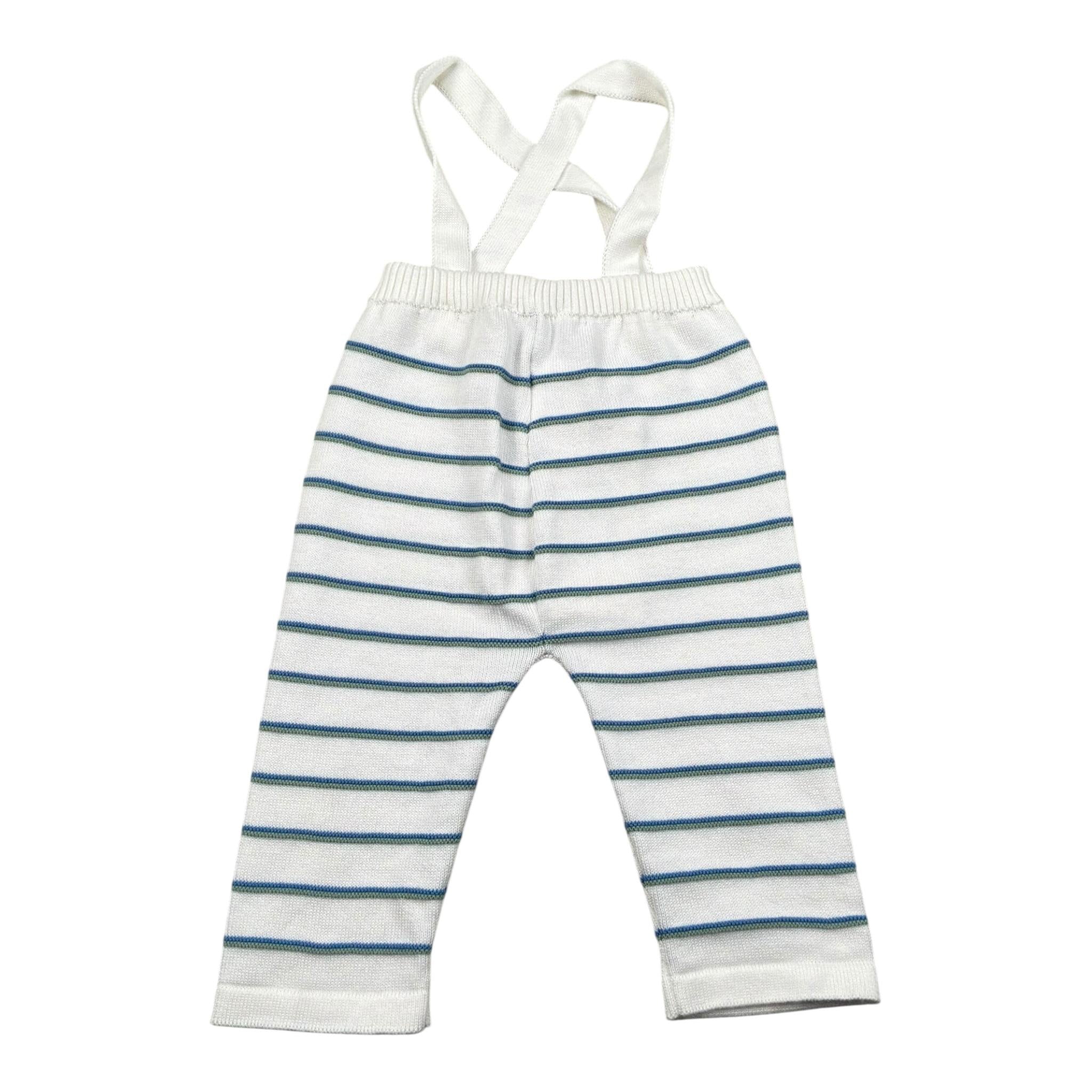 Maglifici di Verona Salopette Tinta Unita con Fantasia per Neonato 645352 BIANCO MAGLIFICI DI VERONA 