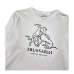 TRUSSARDI shirt girocollo tinta unita con stampa in contrasto Bianco per Bambina TGA25040TS BIANCO TRUSSARDI 