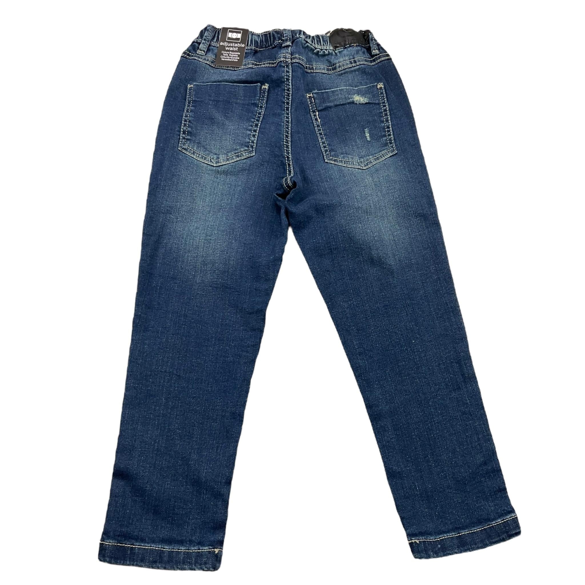 SARABANDA jeans tinta unita cn elastico in vita Blu per Bambino 0A168 BLU SARABANDA 