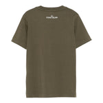 Stone Island T-Shirt Girocollo Tinta Unita con Logo per Bambino K1S16210001 VERDE STONE ISLAND 