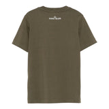 Stone Island T-Shirt Girocollo Tinta Unita con Logo per Bambino K1S16210001 VERDE STONE ISLAND 