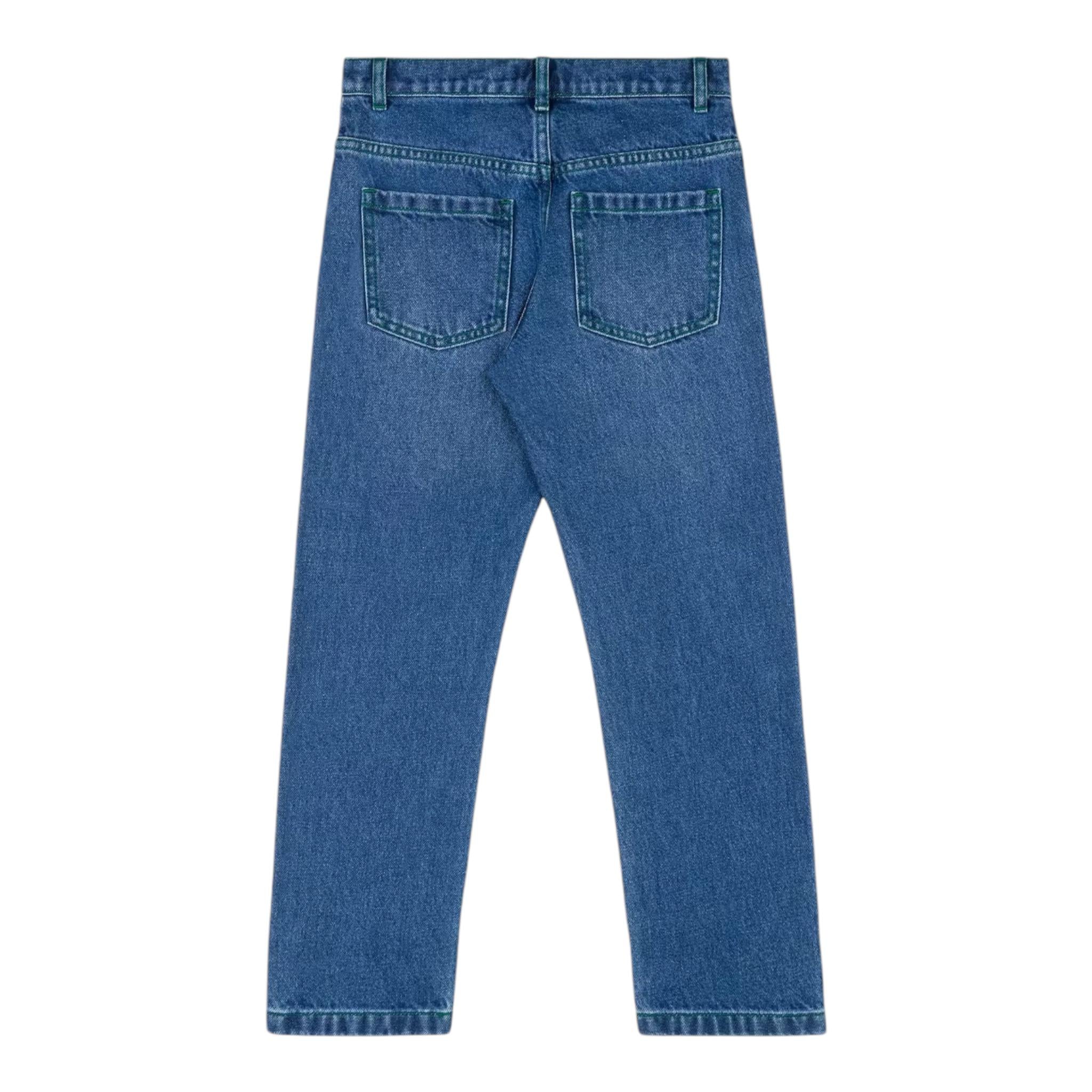 MOSCHINO jeans tinta unita con elastico in vita Blu per Bambino HUP07V BLU MOSCHINO 