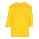 Missoni Solid Color Crew Neck Sweater With Mustard Print For Girls