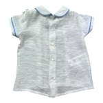 Le Bebe Camicia Mezza Manica Tinta Unita con Bottoni per Neonato LBB5381 BIANCO LE BEBE 