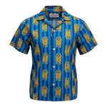 Saint Barth Camicia Mezza Manica Tinta Unita con Stampa per Bambino 01130L COBALTO SAINT BARTH 