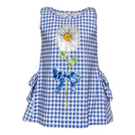 Monnalisa Canotta Fantasia Quadretti per Bambina 1136P8A2 BLU MONNALISA 